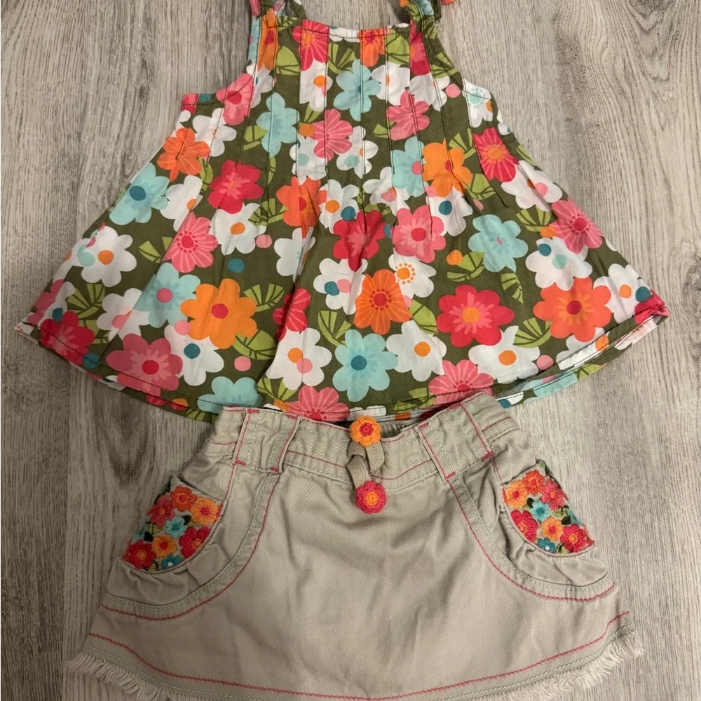 Gymboree Beige Cotton Skirt